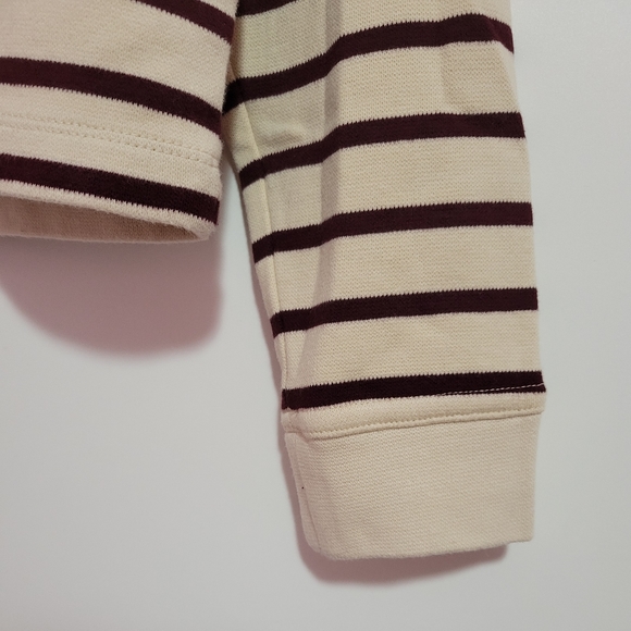 ZARA beige sweater with burgundy stripes - Picture 3 of 4